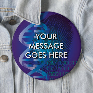 Bóton Redondo 15.24cm Impressão digital personalizada do DNA CSI