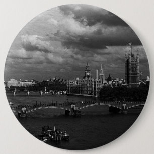 Bóton Redondo 15.24cm Inglaterra Antiga Londres Rio Tâmisa 1970