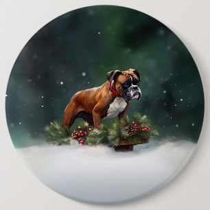 Bóton Redondo 15.24cm Inverno de neve de Natal Boxer