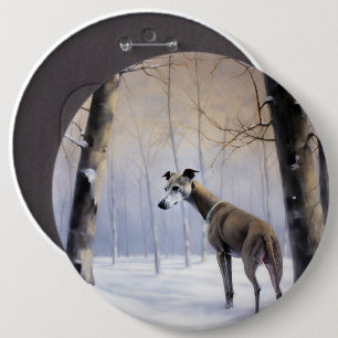 Bóton Redondo 15.24cm Italian Greyhound Deixe Nevar Natal