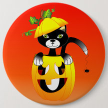 Jack O Lanterna E Gato Negro