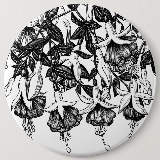 Bóton Redondo 15.24cm Jardim Fuchsia (Frente)