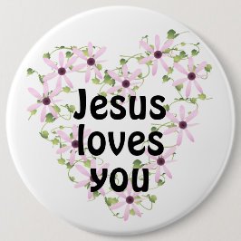 Bóton Redondo 15.24cm Jesus te ama