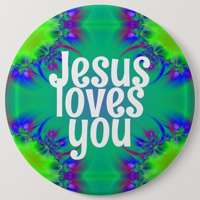 Bóton Redondo 15.24cm Jesus te ama (Frente)