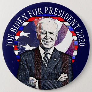 Bóton Redondo 15.24cm Joe Biden para a reunião da eleição do presiden