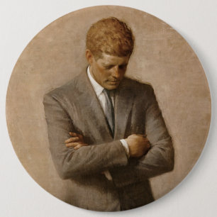 Bóton Redondo 15.24cm John Kennedy Presidente da Casa Branca dos EUA