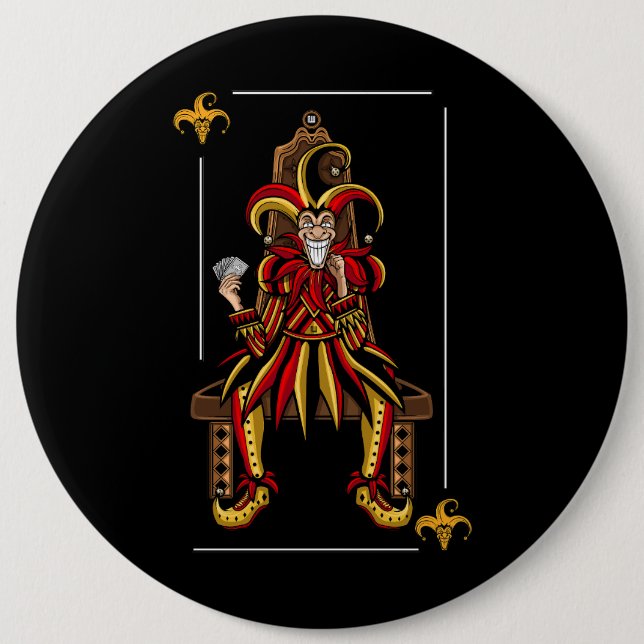 Bóton Redondo 15.24cm Jokers Wild (Frente)