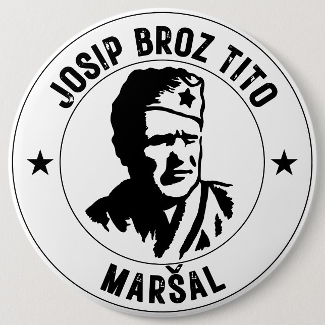 Bóton Redondo 15.24cm Josip Broz Tito Maršal (Frente)