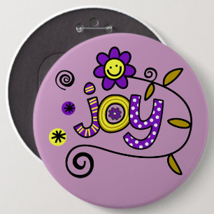 Bóton Redondo 15.24cm Joy I Doodles I Purple I 6x6 Button