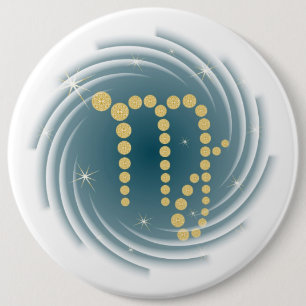 Bóton Redondo 15.24cm Jungfrau 23. Agosto bis 23. Setembro Botões