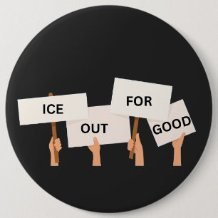 Bóton Redondo 15.24cm Justiça Social Anti ICE