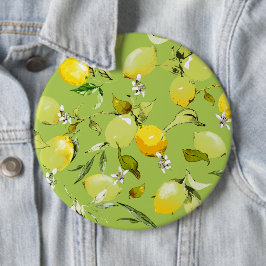 Bóton Redondo 15.24cm Limões de aquarelas 23