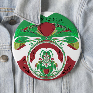 Bóton Redondo 15.24cm Linda Etiópia Adorável Hakuna Matata Eu Amo Hea