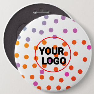 Bóton Redondo 15.24cm Logotipo personalizado simples e elegante aqui, em