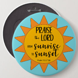 Bóton Redondo 15.24cm Louvor ao Senhor Sol