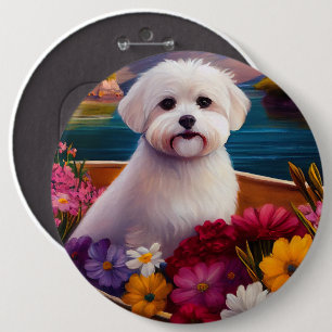 Bóton Redondo 15.24cm Maltês em um remo: Uma aventura cênica