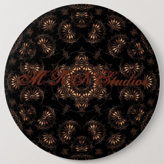 Bóton Redondo 15.24cm Mandala da Idade do Bronze (Frente)
