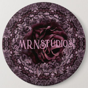 Bóton Redondo 15.24cm Mandala de Rosa 