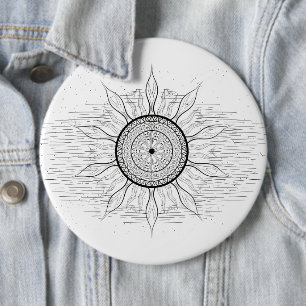 Bóton Redondo 15.24cm Mandala do Sol 1