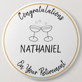 Bóton Redondo 15.24cm Manutenção de Nome Personalizado de Parabéns de Re