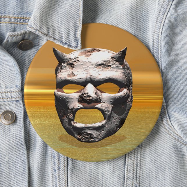 Bóton Redondo 15.24cm Máscara do Botão Pedra (In Situ)