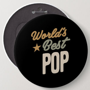 Bóton Redondo 15.24cm Melhor Pop do Mundo - Presentes Padre e Avô