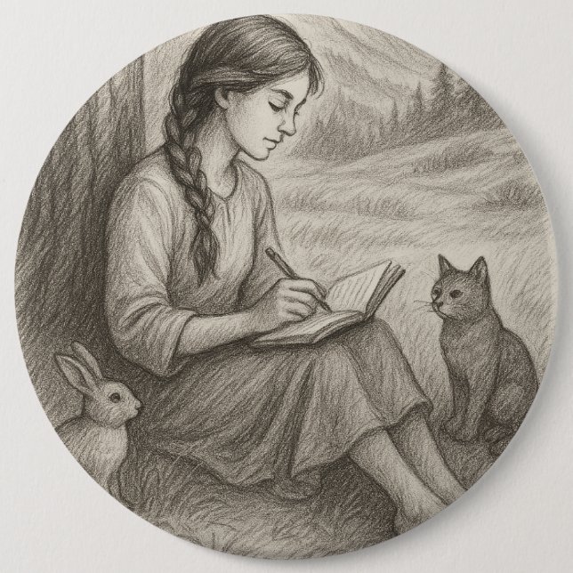 Bóton Redondo 15.24cm Memórias suspensas (Frente)