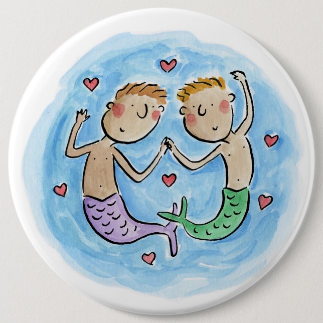 Bóton Redondo 15.24cm Mermen (Frente)