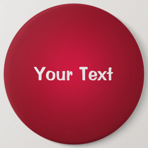 Bóton Redondo 15.24cm Modelo de Botão de Texto Personalizado Vermelho D