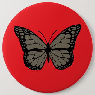 Bóton Redondo 15.24cm Monarch Majestade Buttons - Patches de borboleta v