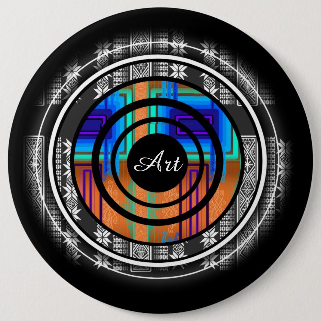 Bóton Redondo 15.24cm Monograma do Futuro Nórdico (Frente)