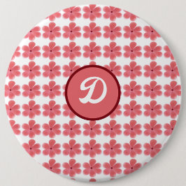 Bóton Redondo 15.24cm monograma trendage retro fofo vintage floral inici