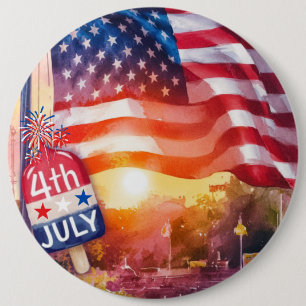 Bóton Redondo 15.24cm Mostre seu patriotismo!