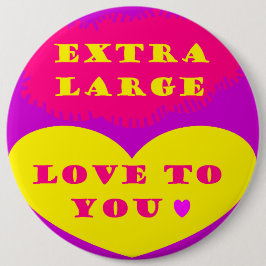 Bóton Redondo 15.24cm Muito grande amor para você cor-de-limão rosa púrp