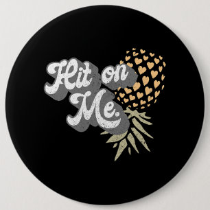 Bóton Redondo 15.24cm Mulheres Homens de cabeça para baixo Abacaxi Sutil