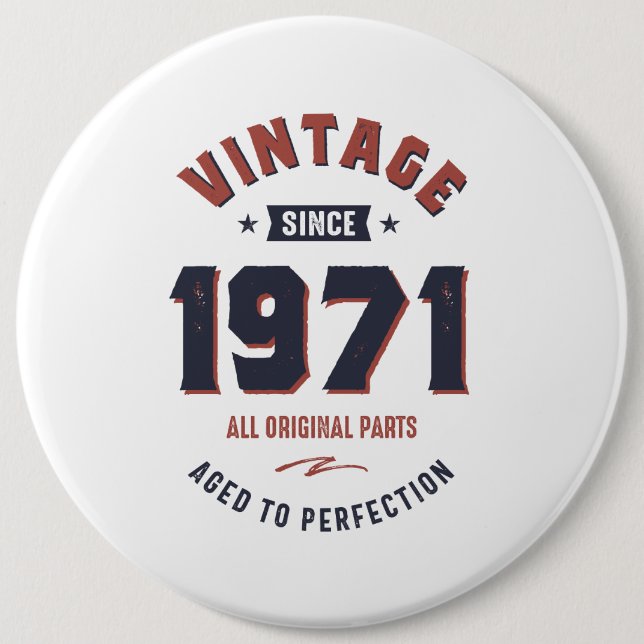 Bóton Redondo 15.24cm Nascer em 1971 (Frente)