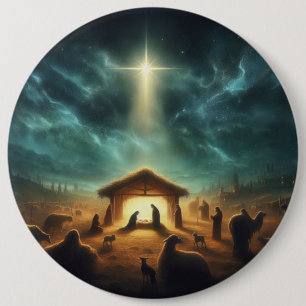 Bóton Redondo 15.24cm Natal/Natividade/Jesus