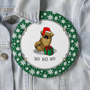 Bóton Redondo 15.24cm Natal Santa Hat Tibetano Espanhol (Castanho)