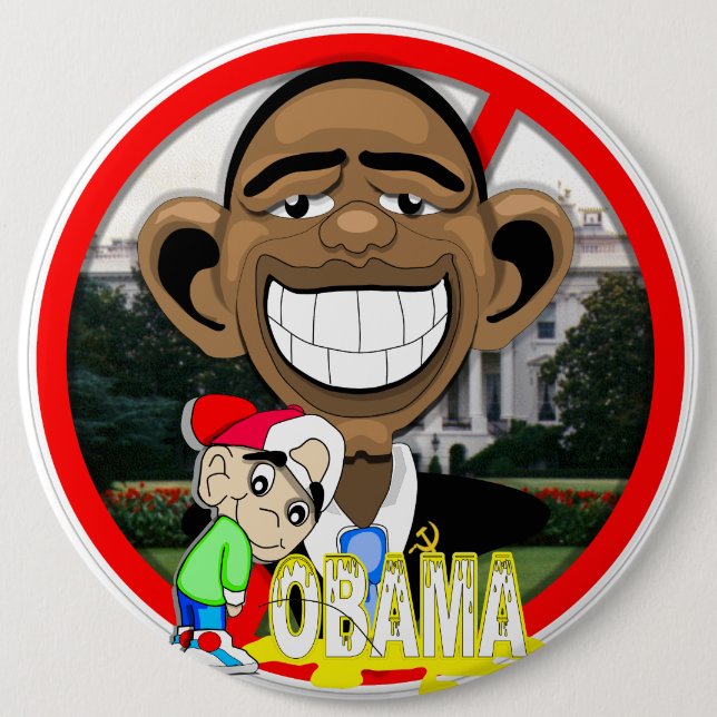 BÓTON REDONDO 15.24CM OBAMA (Frente)