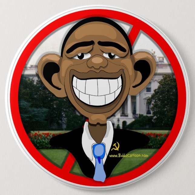 BÓTON REDONDO 15.24CM OBAMA (Frente)
