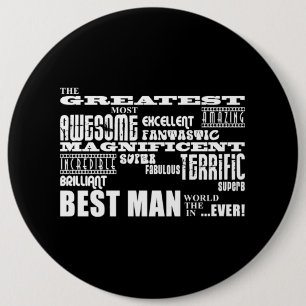 Bóton Redondo 15.24cm Obrigado Wedding você os melhores homens: O grand