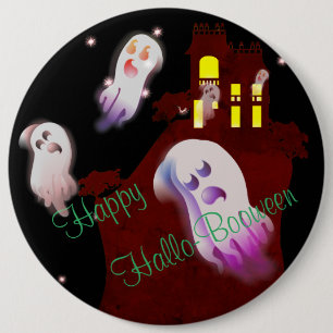 Bóton Redondo 15.24cm Olá! feliz Booween