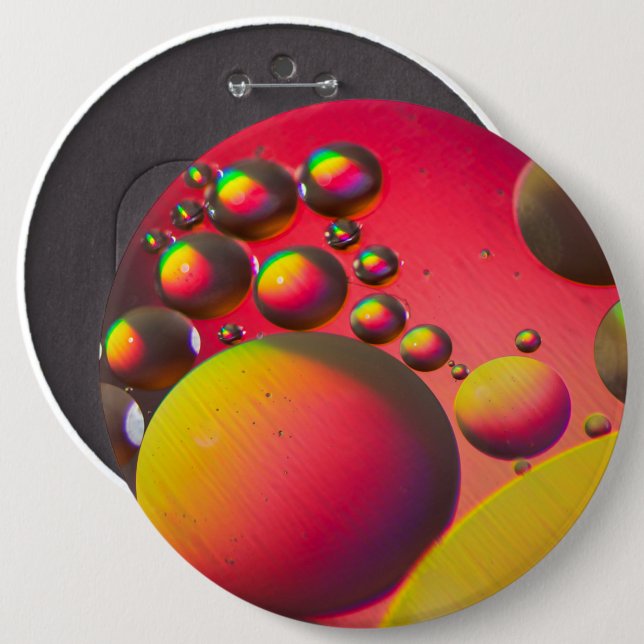 Bóton Redondo 15.24cm Óleo na água (Frente & Verso)