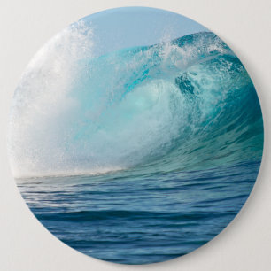 Bóton Redondo 15.24cm Onda grande do Oceano Pacífico que quebra o botã