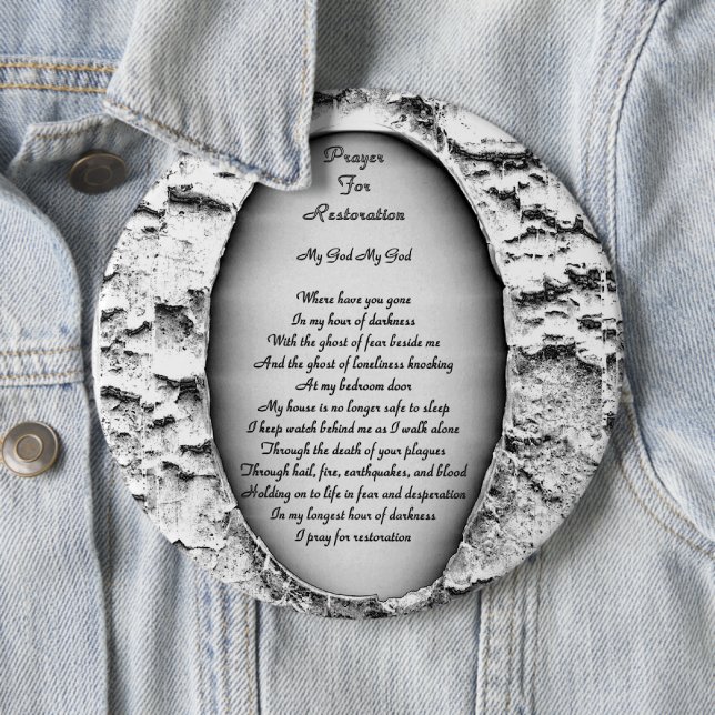 Bóton Redondo 15.24cm Oração Para Restauração (In Situ)