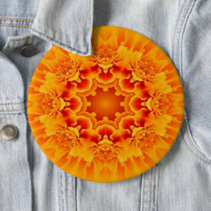 Bóton Redondo 15.24cm Orange Marigold Mandala