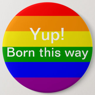 Bóton Redondo 15.24cm Orgulho gay nascer yup deste modo Sinalizador Arco