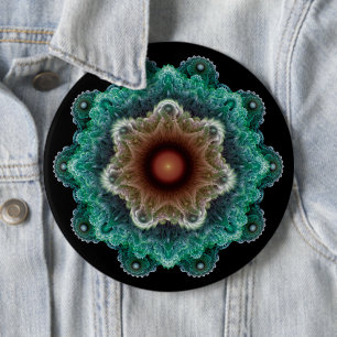 Bóton Redondo 15.24cm Ornamento flamejante fractal