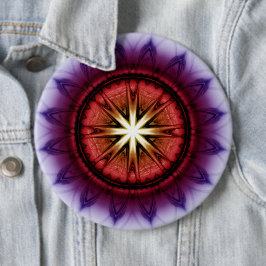 Bóton Redondo 15.24cm Ornamento fractal simbólico místico