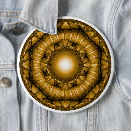 Bóton Redondo 15.24cm Ornamento geométrico radiante brilhante